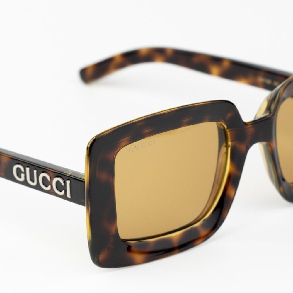 NEW Gucci GG1718S 002 Havana Brown Women Square Sunglasses GG 1718S - Picture 6 of 11